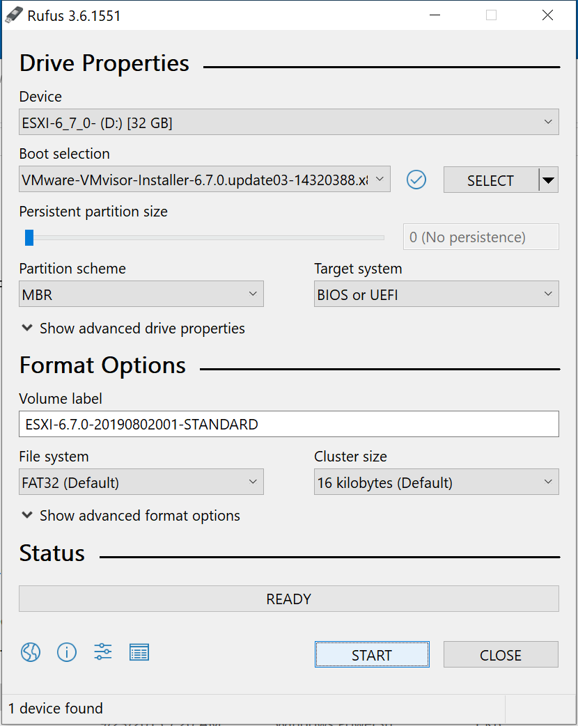 vmware esxi 6.7 on laptop